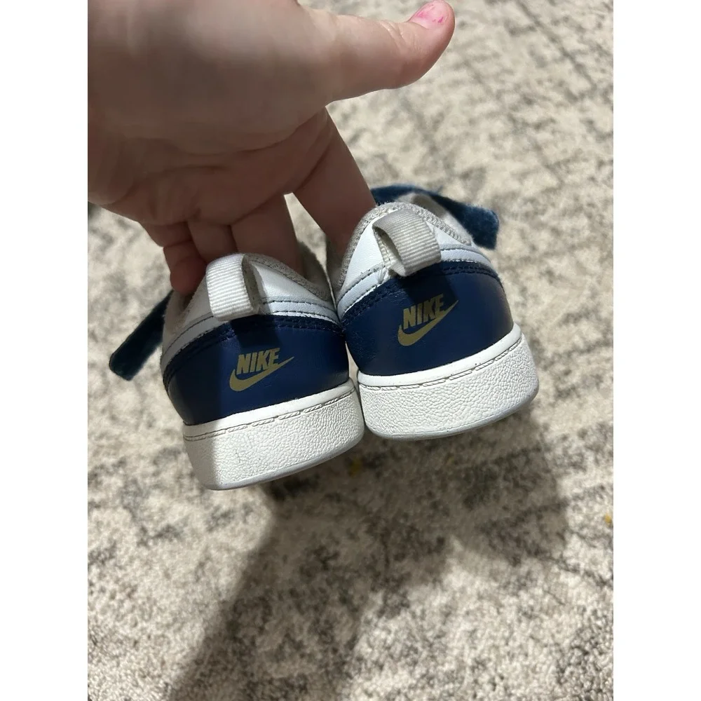 Boys Blue And White Nike Shoes Size 10C